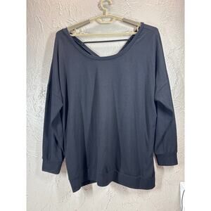 Torrid Black‎ Sweatshirt White Wings Open Back Womens Torrid Size 3 US 3X